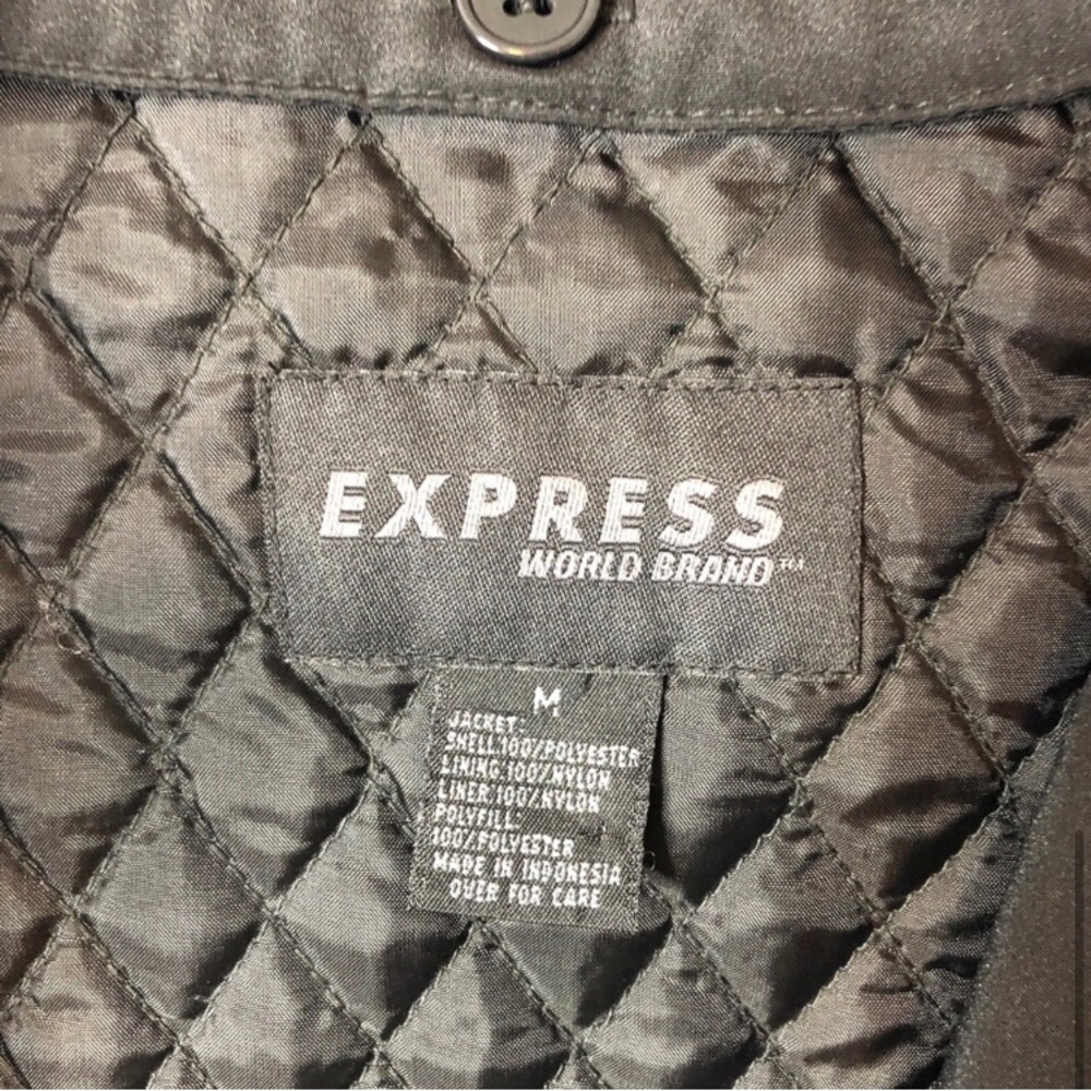 Express Black Women Coat Jacket Size Medium - Picture 6 of 6